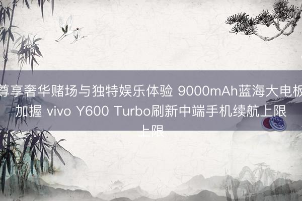 尊享奢华赌场与独特娱乐体验 9000mAh蓝海大电板加握 vivo Y600 Turbo刷新中端手机续航上限