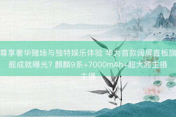 尊享奢华赌场与独特娱乐体验 华为首款阔屏直板旗舰成就曝光? 麒麟9系+7000mAh+超大底主摄