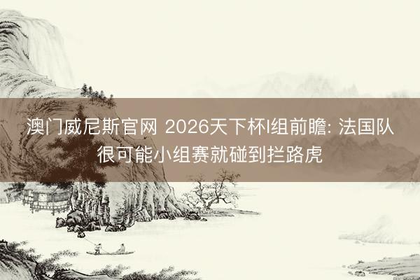 澳门威尼斯官网 2026天下杯I组前瞻: 法国队很可能小组赛就碰到拦路虎