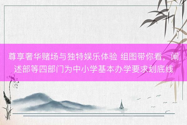 尊享奢华赌场与独特娱乐体验 组图带你看，阐述部等四部门为中小学基本办学要求划底线